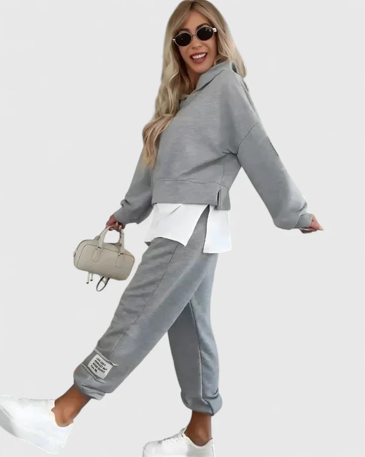 Lucinda | Hooded Color-Block Sweatshirt Set