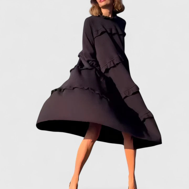 Petra | Layered Ruffle Midi Dress