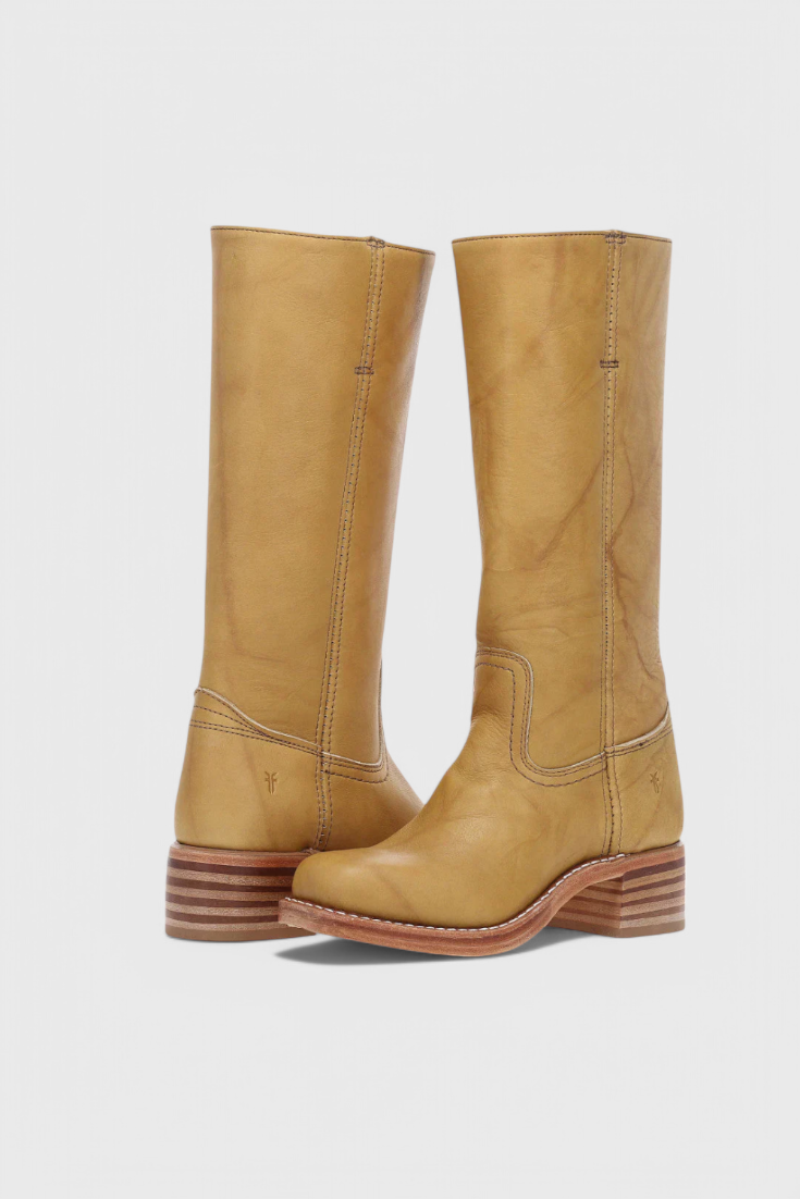 Antonetta | Knee-High Leather Boots with Block Heel