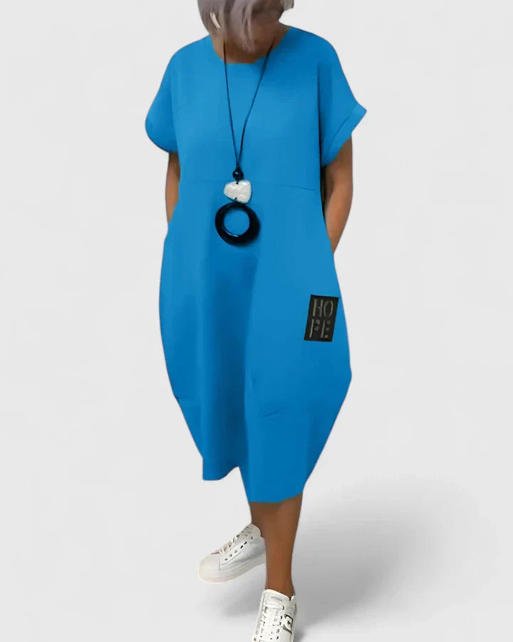Aneliya | Loose-Fit Letter Print Dress