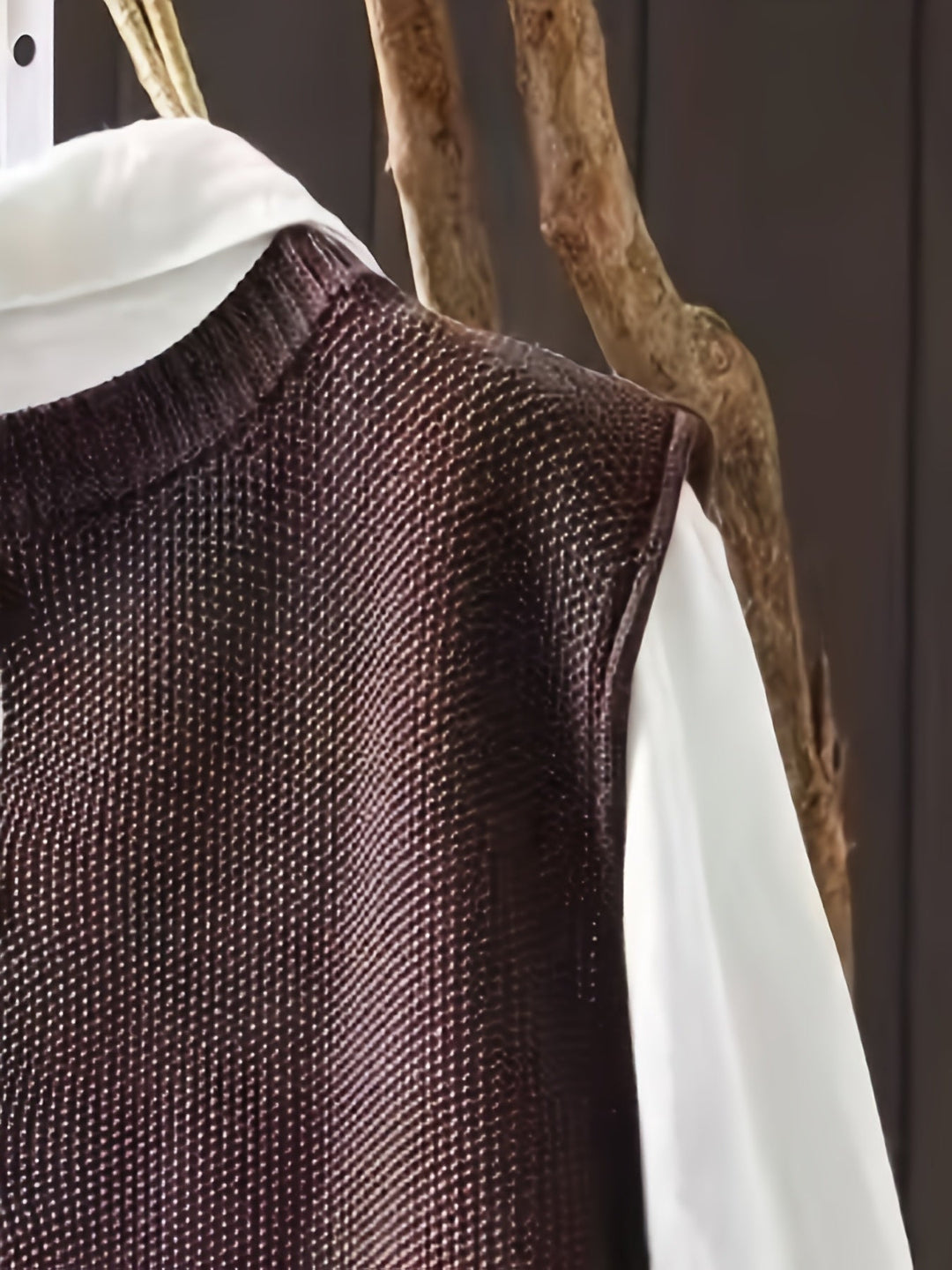 Iva | Knit Sweater Vest with Round Neck