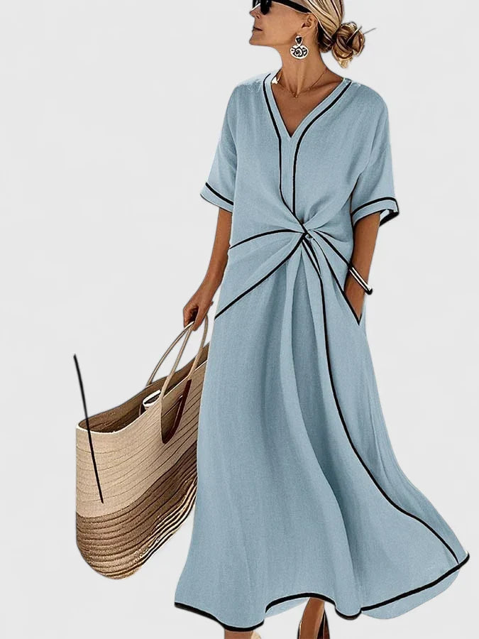 Disa | Striped Midi Summer Dress