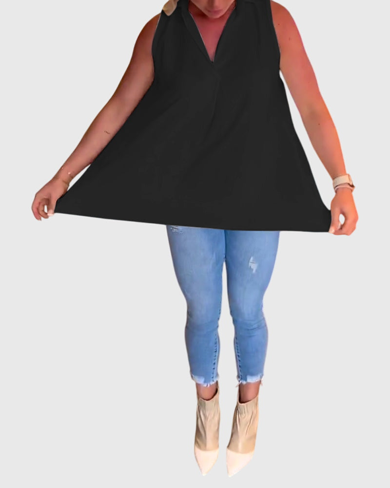 Allegra | Ruffled Sleeveless Top