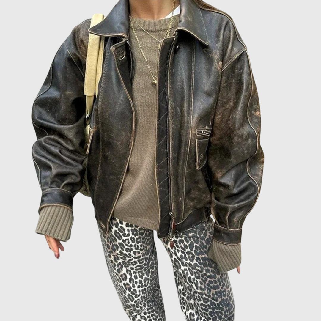 Ahna | Leopard Print Vintage Jeans