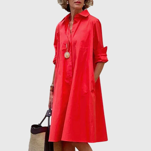Celine | Casual Pocket Midi Dress