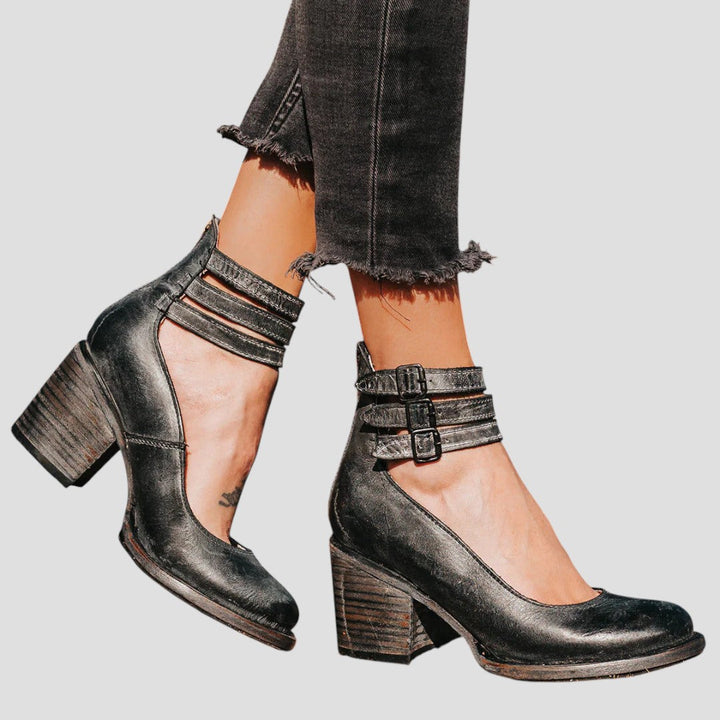 Clodagh | Buckle Strap Block Heel Mary Jane