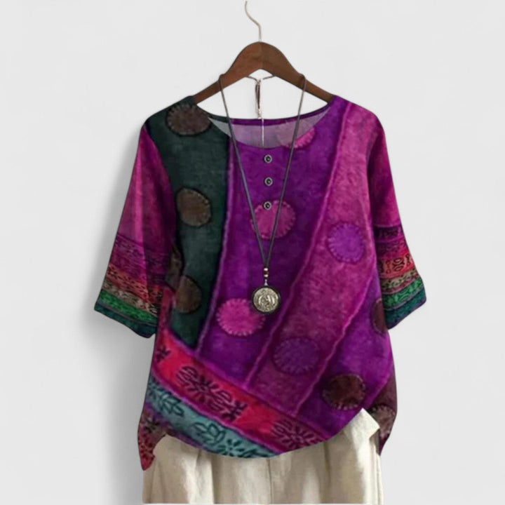 Jenna | Patchwork Bohemian Top