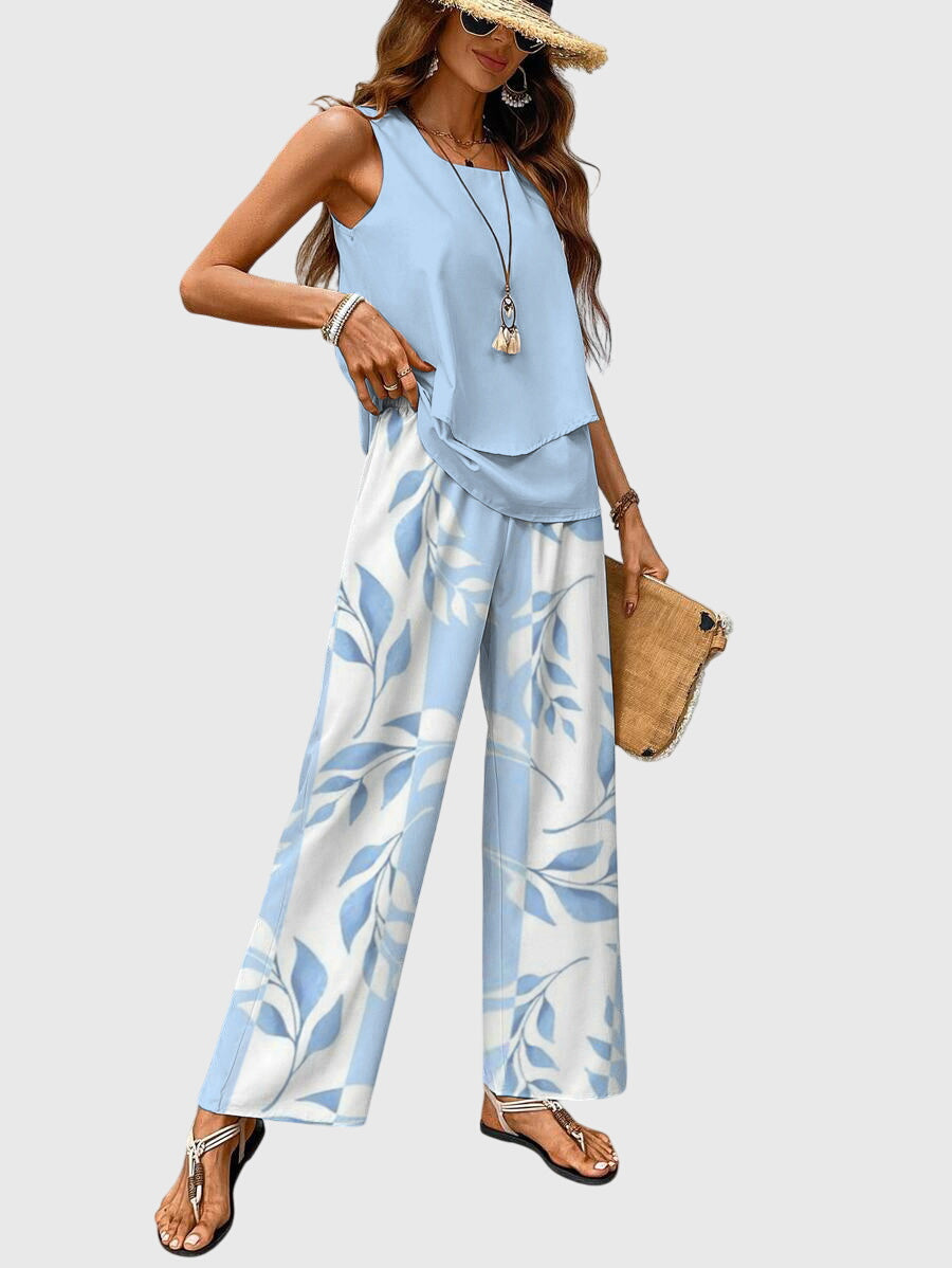 Amalina | Square Neck Two-Piece Set