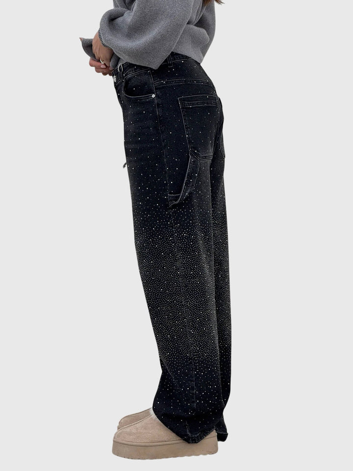 Azaria | Sparkle Embellished Wide Leg Jeans