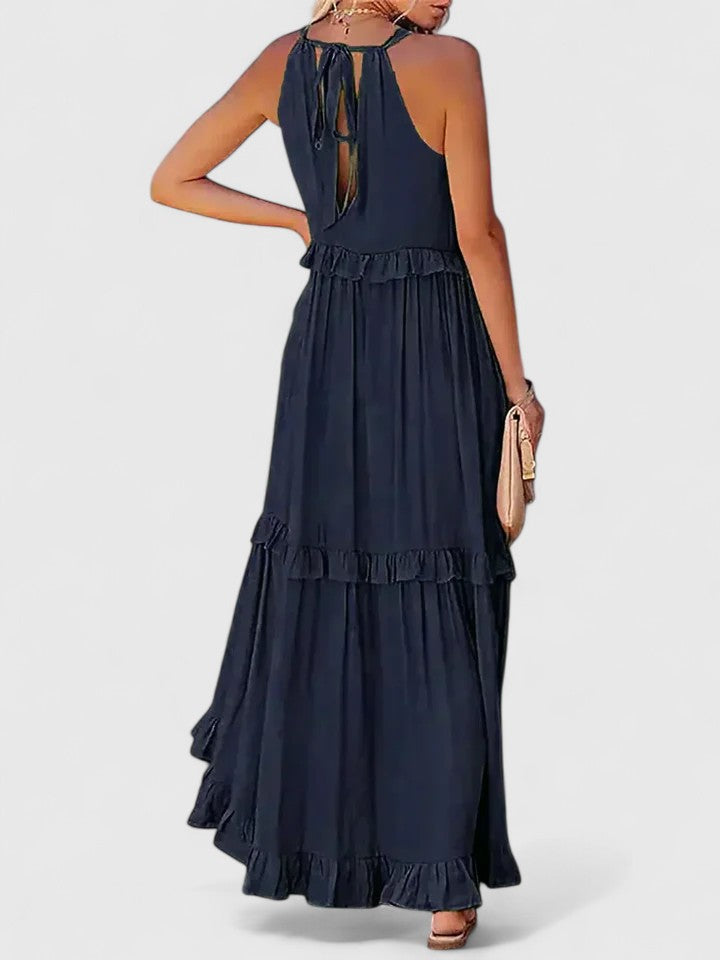 Lyric | Sleeveless Tiered Ruffle Maxi Dress