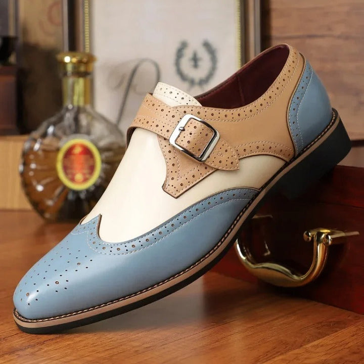 Colton | Two-Tone Monk Strap Shoes