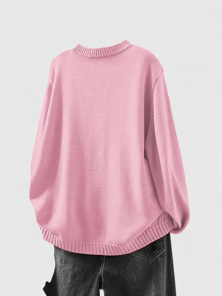 Ada | Button-Up Knit Cardigan with Long Sleeves