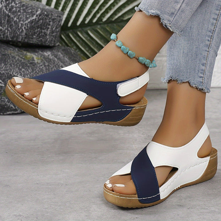 Ebba | Open-Toe Slingback Wedge Sandals