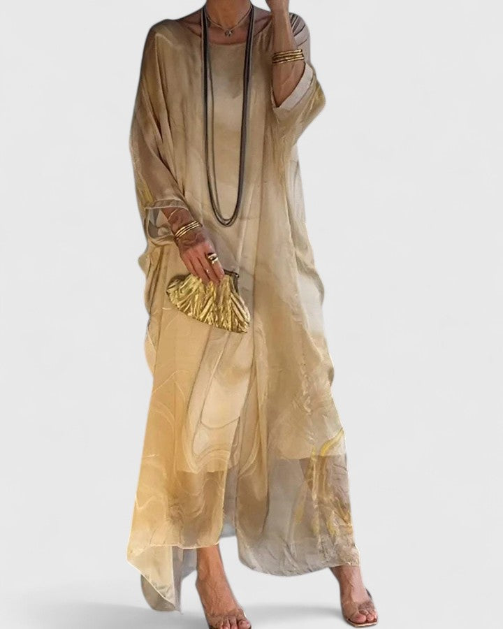 Brielle-Anne | Abstract Print Caftan Maxi Dress