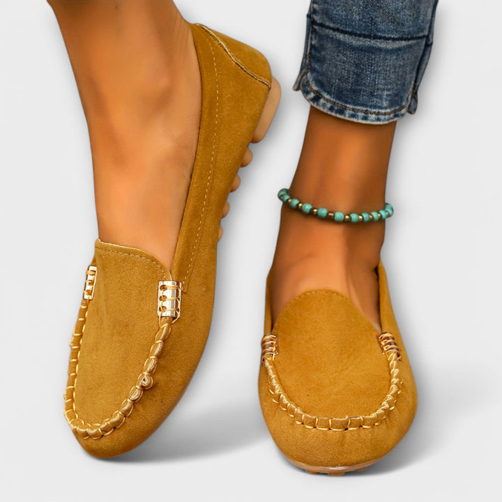 Karis | Slip-On Loafers with Stitched Detail