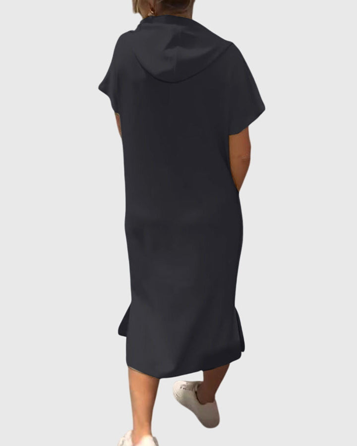 Audreen | Casual Hooded Midi Dress