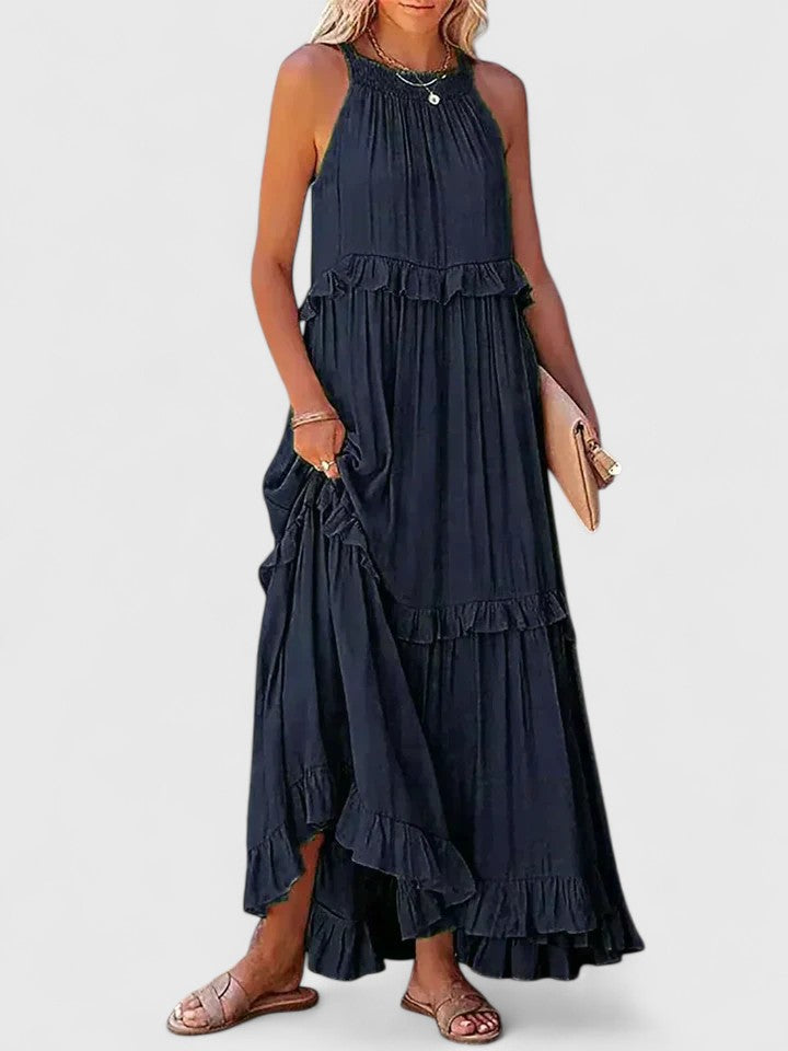 Lyric | Sleeveless Tiered Ruffle Maxi Dress