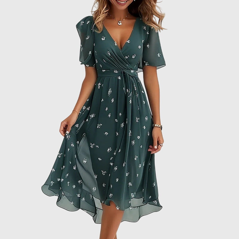 Priya | Wrap Style Midi Dress