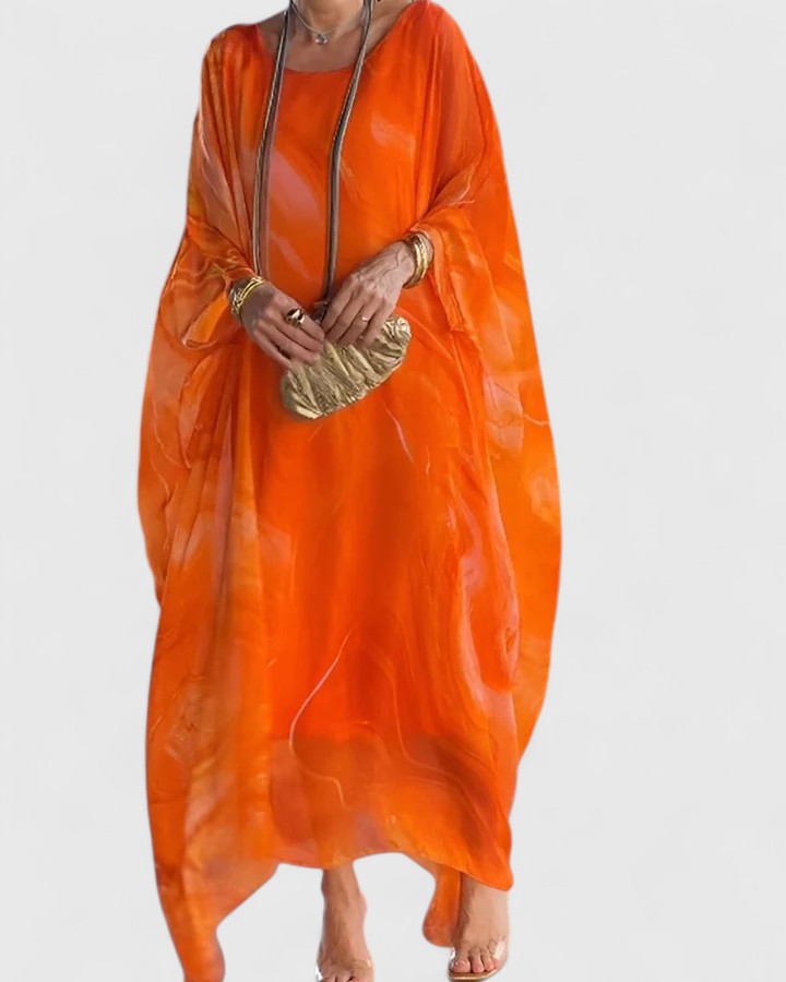 Brielle-Anne | Abstract Print Caftan Maxi Dress
