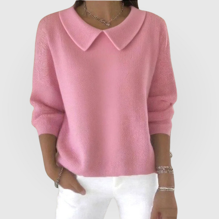 Andromeda | Collared Long Sleeve Pullover Sweater