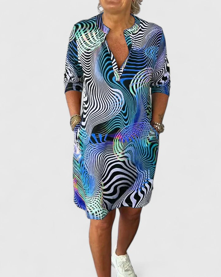 Brittany | Minimalist V-Neck Dress