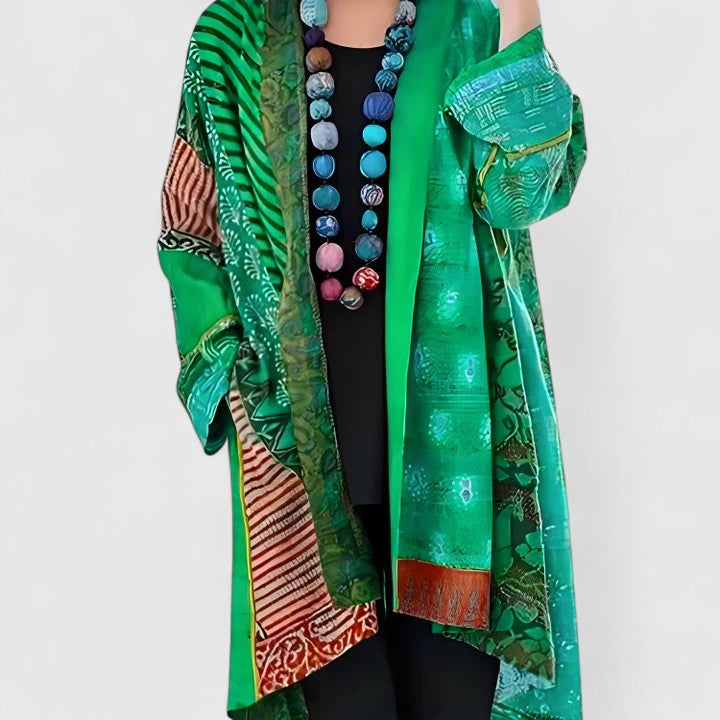 Ginevra | Patchwork Kimono Cardigan with Long Sleeves