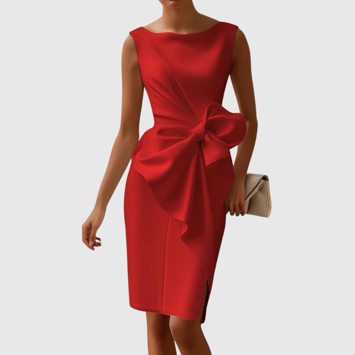Carmen | Bow Detail Sleeveless Sheath Dress