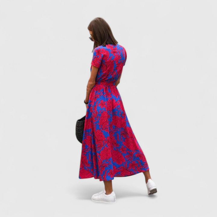 Lotus | Elegant Wrap Midi Dress