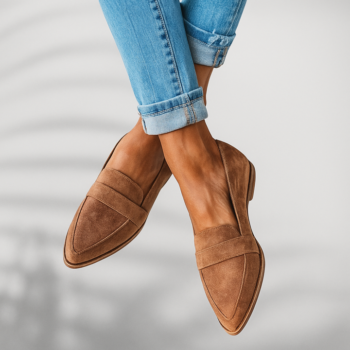 Enrica | Pointed Toe Slip-On Loafers