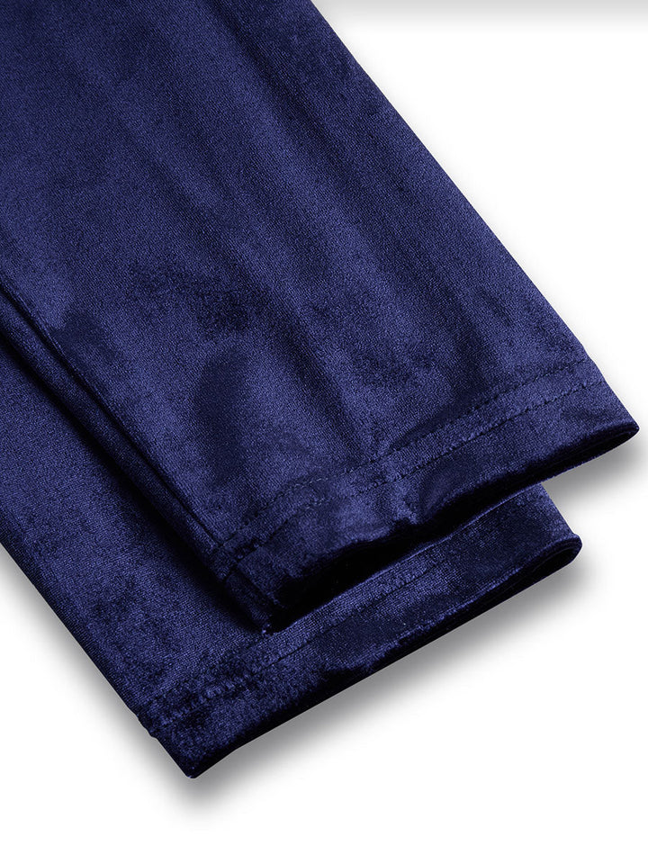 Cordelina | Navy Velvet Empire Waist Dress Long Sleeve
