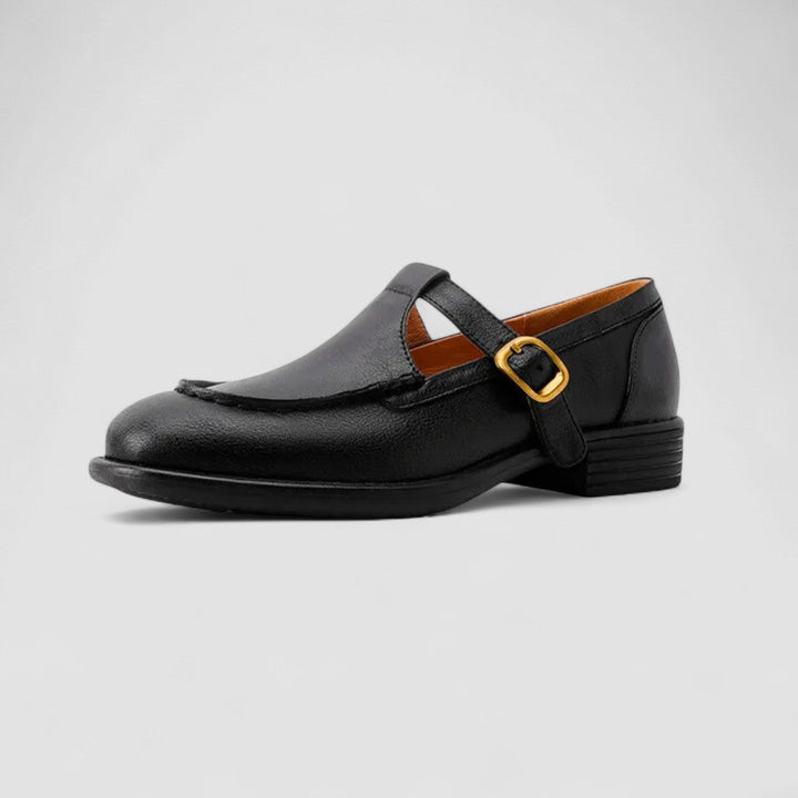 Jewel | Square-Toe Mary Jane Shoes with T-Strap Buckle
