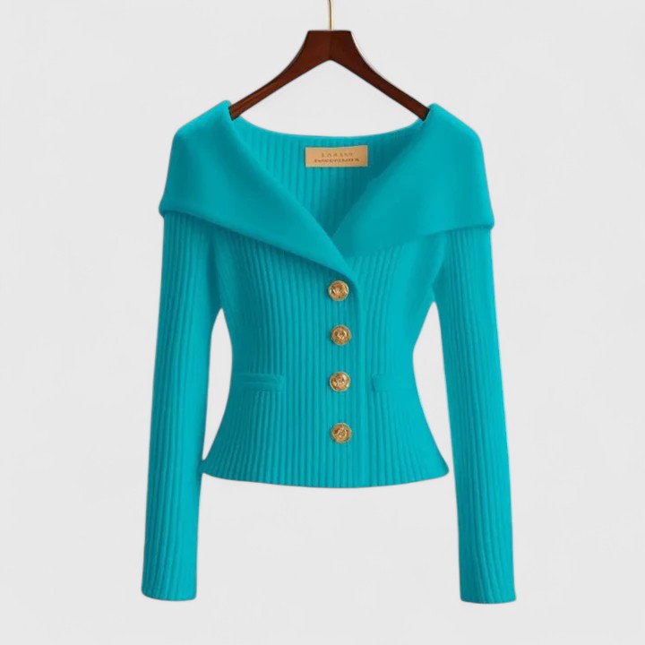 Charity | Ribbed Knit Cardigan with Buttons