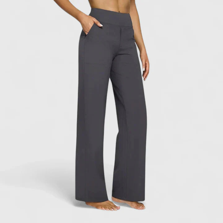 Lindsay | High Waist Wide Leg Pants with Pockets