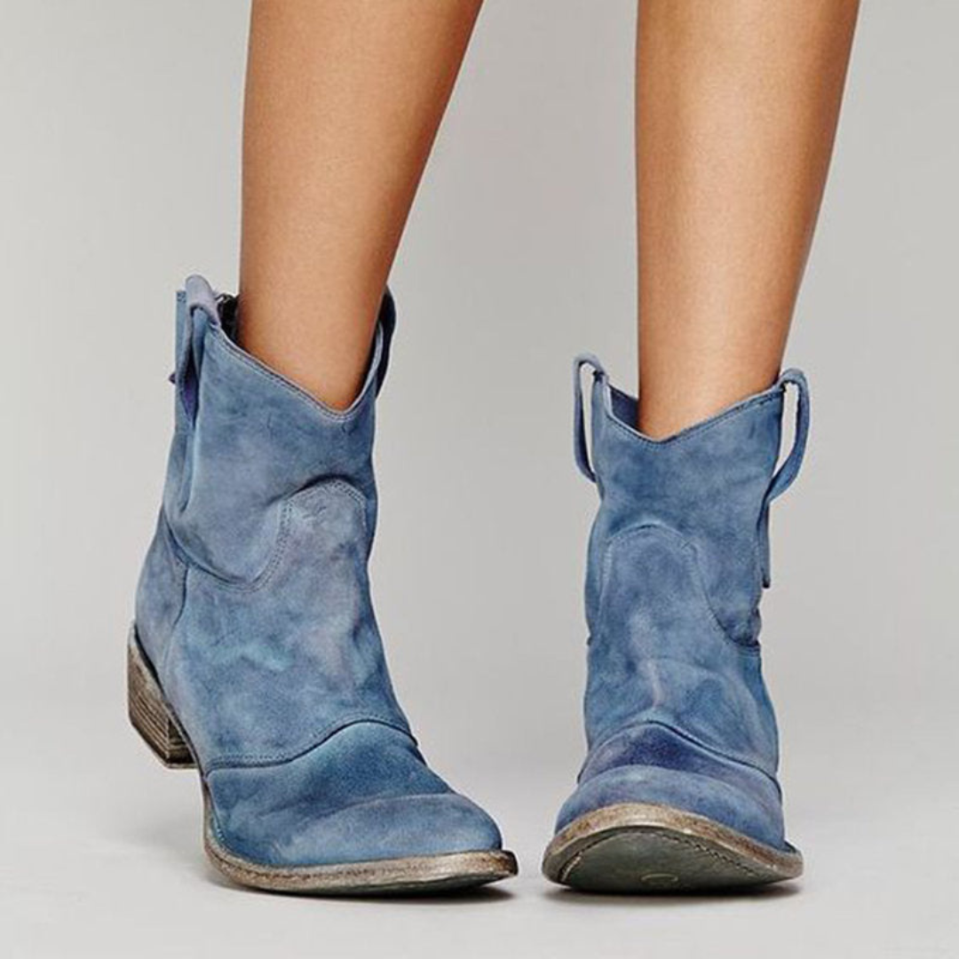 Rosalba | Western Ankle Boots with Block Heel