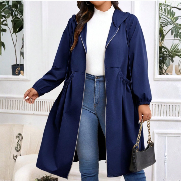 Adria | Drawstring Zip-Up Hooded Coat