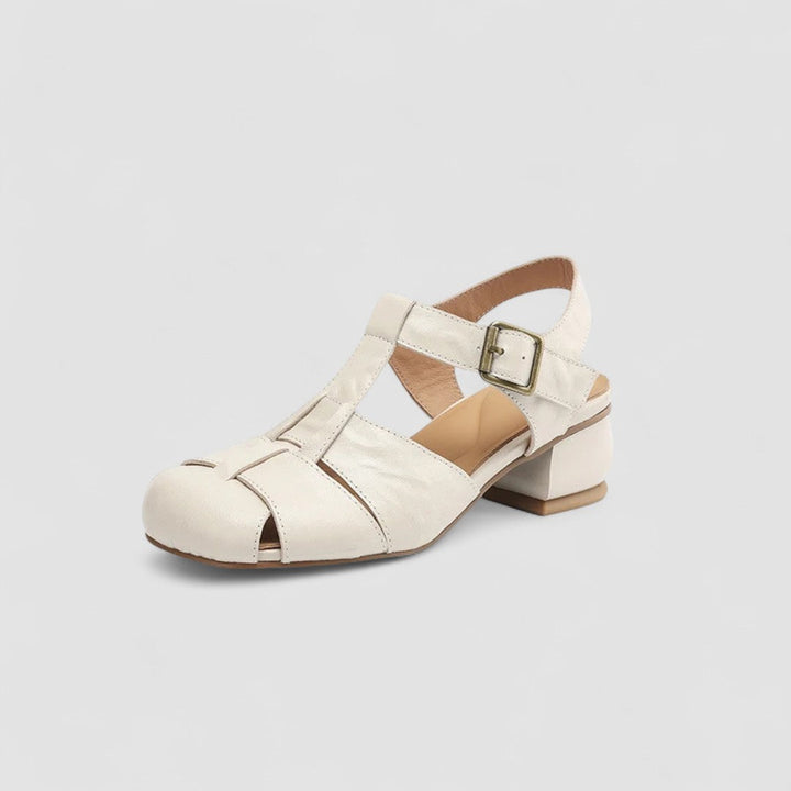 Narcissa | Closed-Toe Fisherman Sandals with Block Heel