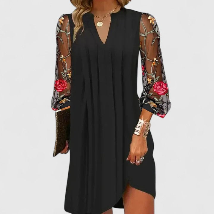 Kalani | Sheer Sleeve Mini Dress