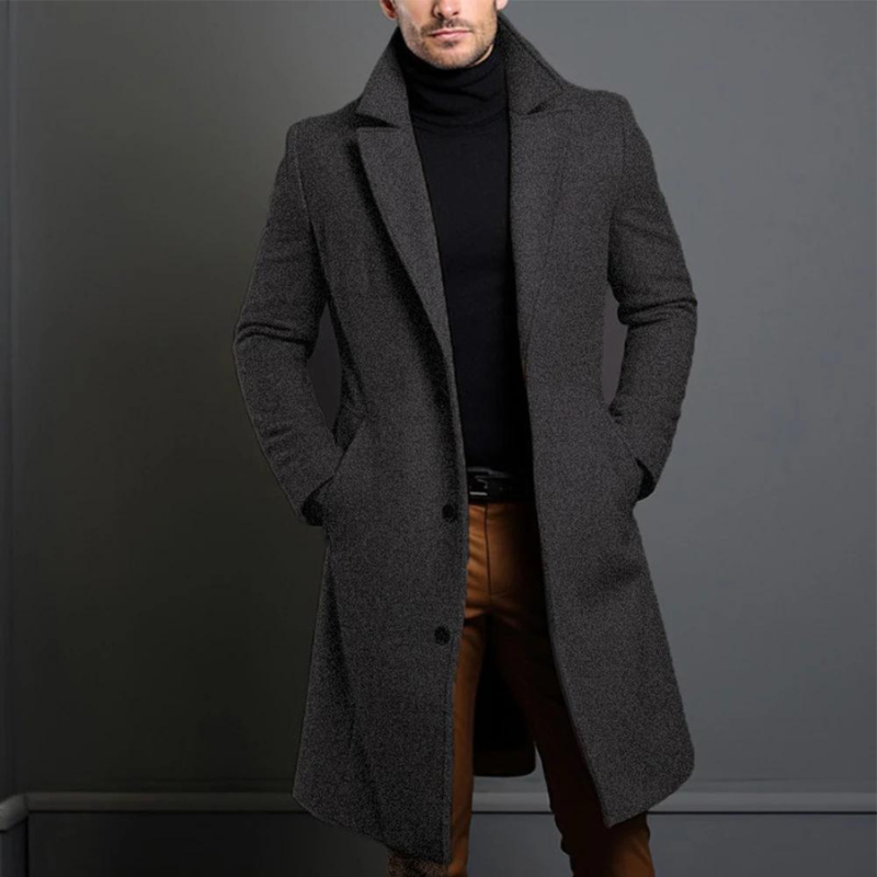 Victor | Classic Lapel Long Coat