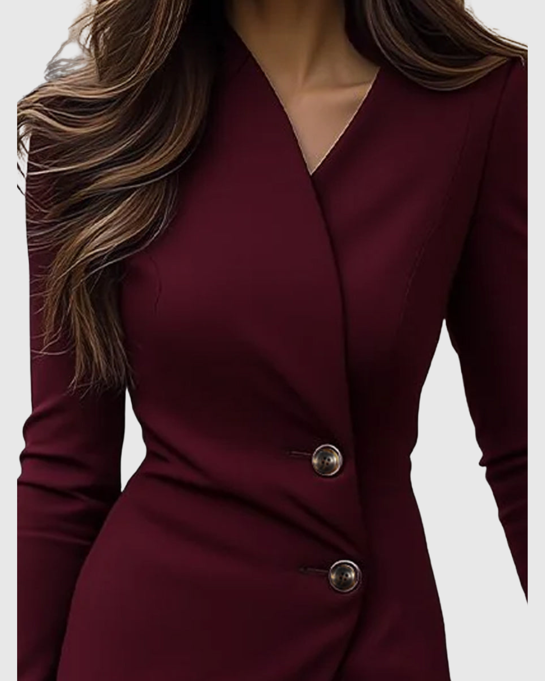 Victoria | Burgundy Wrap Midi Dress