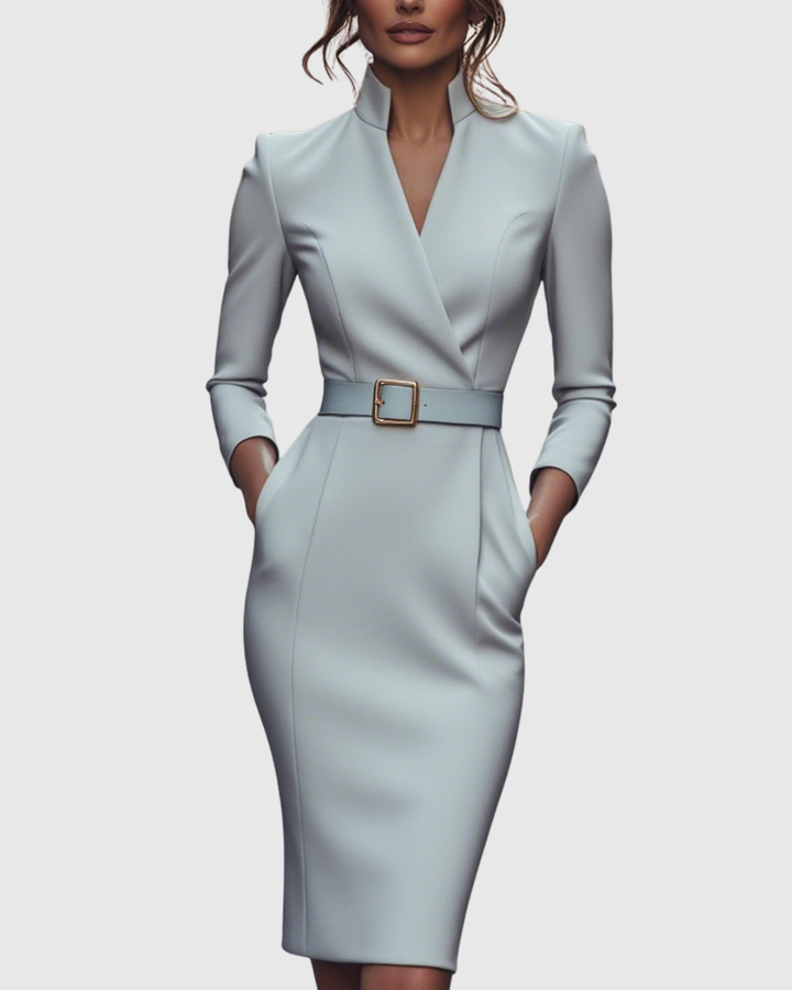 Deneen | Mock Wrap Midi Dress