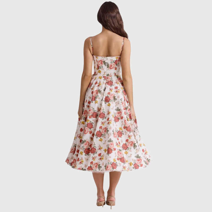 Cleopatraia | Sweetheart Neckline Empire Waist Midi Dress