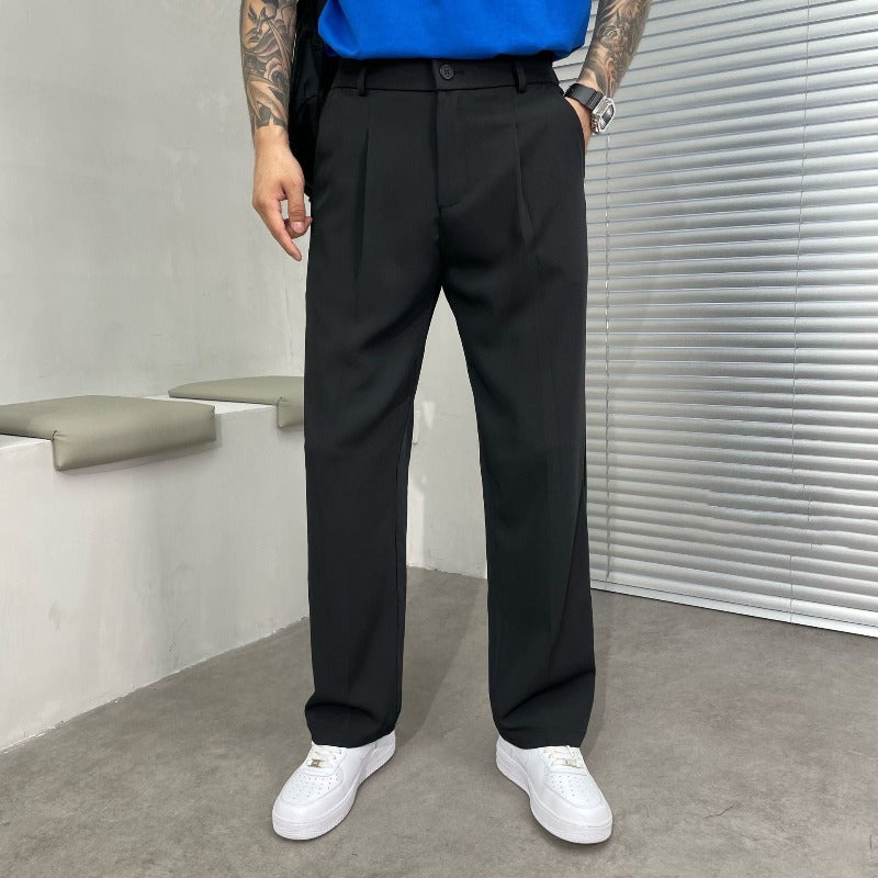 Armand | Pleated Front Straight Leg Trousers