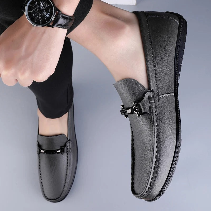 Donald | Metal Accent Formal Loafers