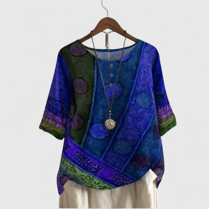 Ashely | Patchwork Boho Top