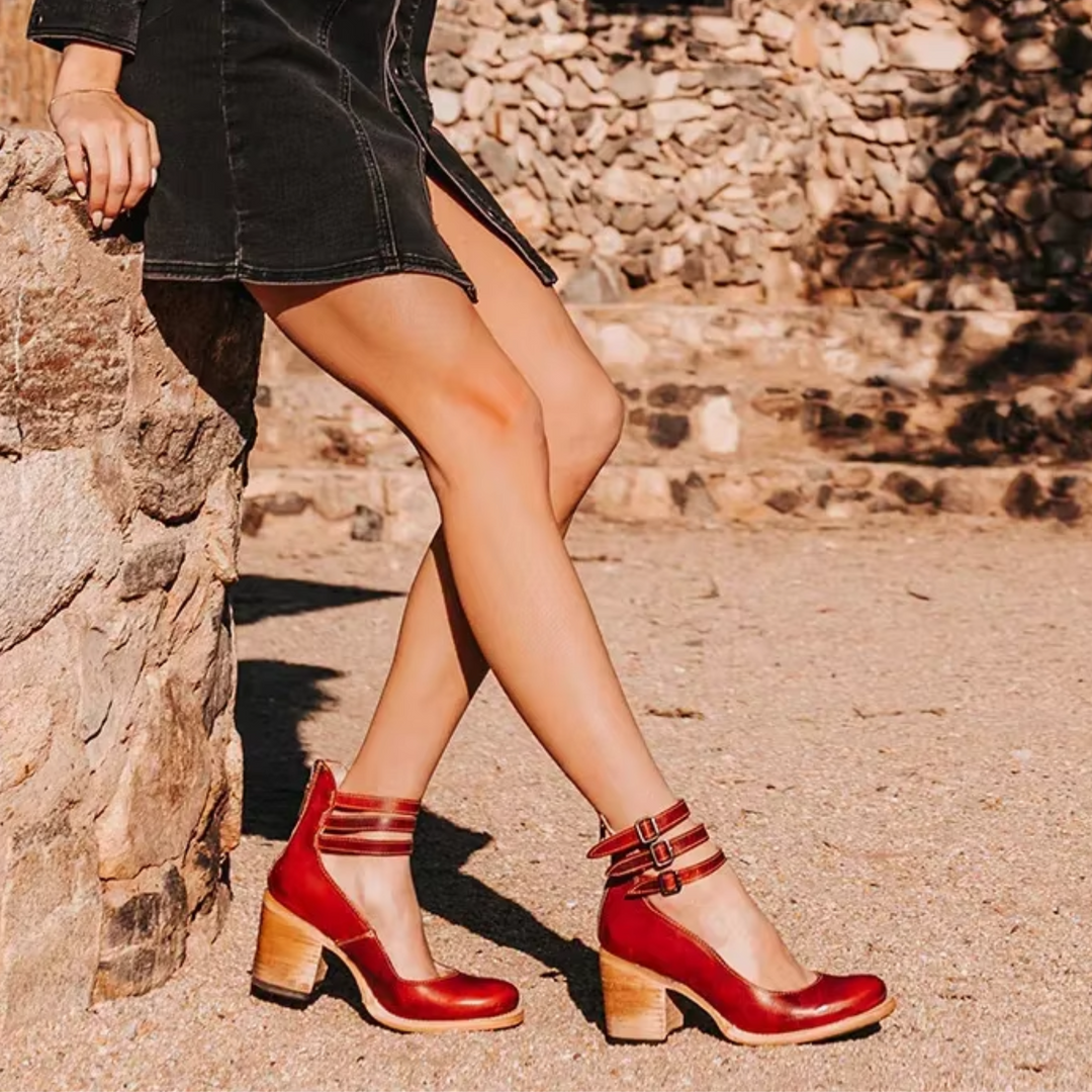 Emmeline | Multi-Strap Block Heel Ankle Boots