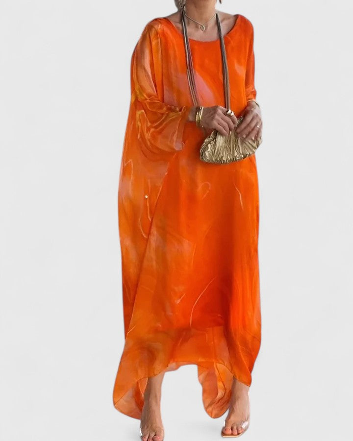 Brielle-Anne | Abstract Print Caftan Maxi Dress