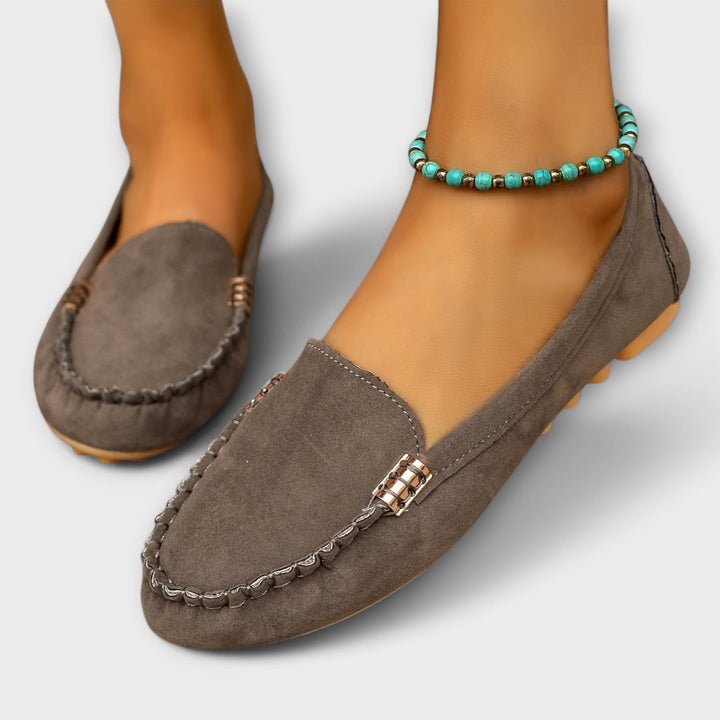 Karis | Slip-On Loafers with Stitched Detail