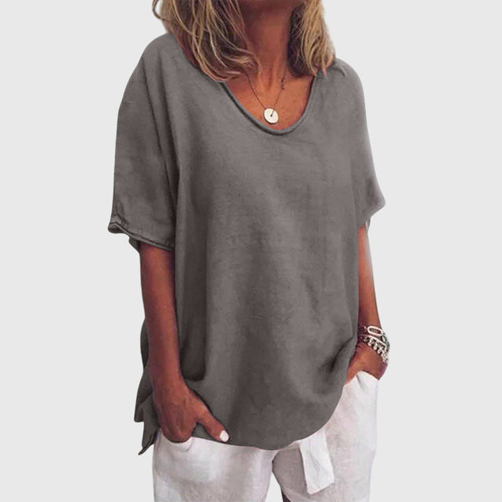 Aya | Relaxed Fit Summer Top with Short Sleeves