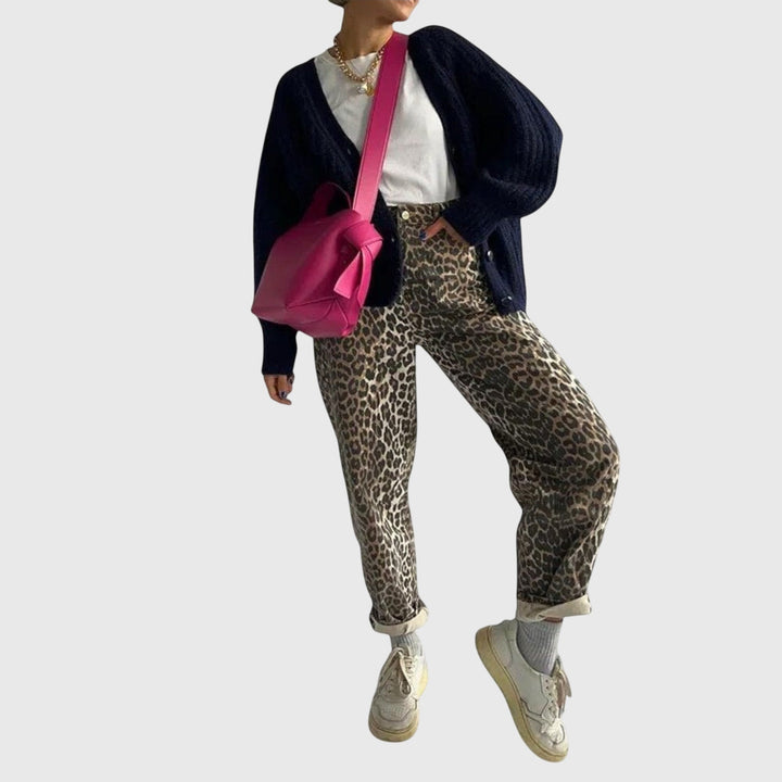 Ahna | Leopard Print Vintage Jeans