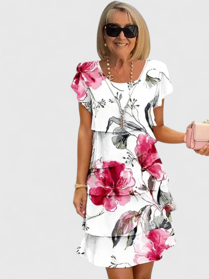 Bellatrixanne | Floral Tiered Ruffle Dress